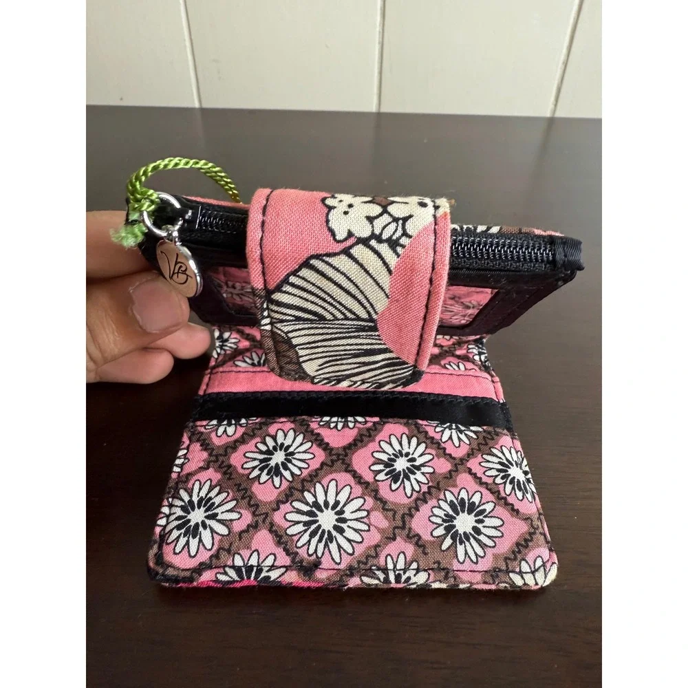 Vera Bradley Wallet‎ Women's Card & Coin Mocha Rouge Floral NWT - Picture 7 of 12